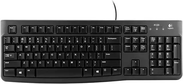Alt view image 3 of 6 - Logitech K120 USB Spill-resistant Keyboard (920-002478)