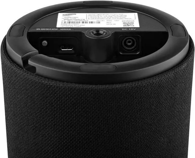 Alt view image 6 of 6 - Samsung Bluetooth Wireless Speaker WAM1500 - Radiant360 R1 - Wi-Fi - TV Soundconnect - MultiRoom - 360 Degree Omnidirectional Sound - Pandora, Spotify, Amazon Music, iHeart Radio, Rhapsody