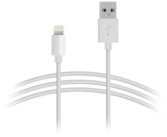 Alt view image 3 of 6 - Apple MD818ZM/A Lightning to USB Cable - 1 meter (3.28 Feet) - White