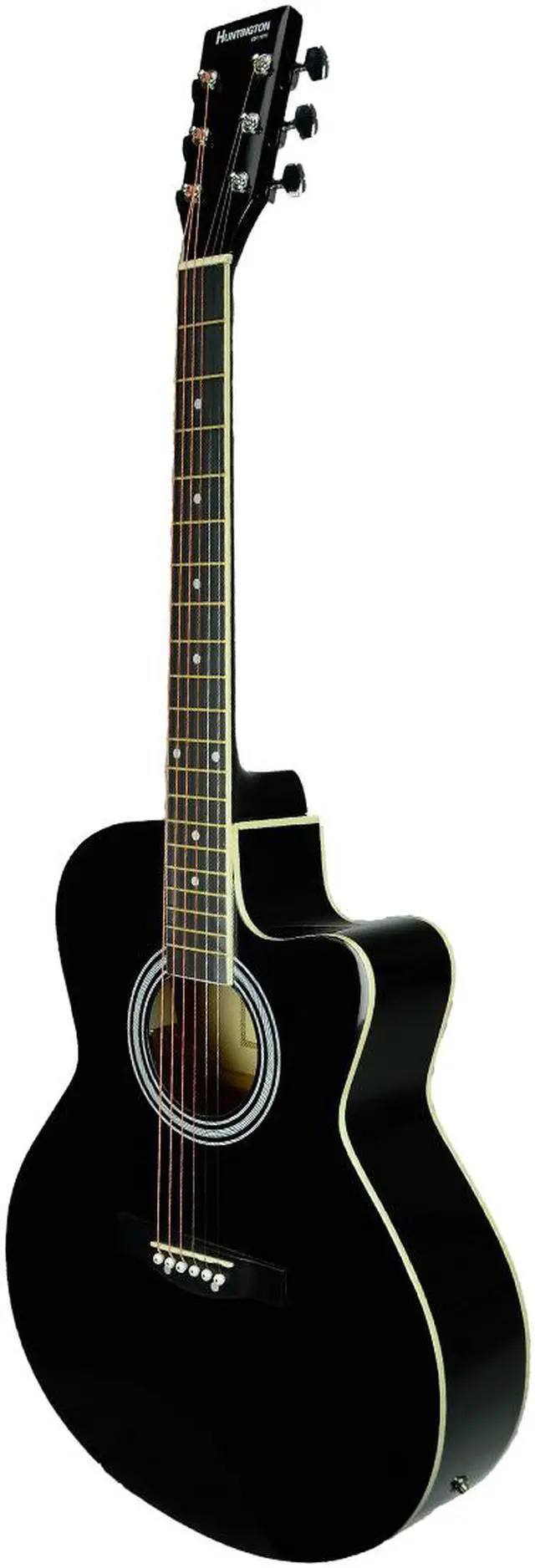 Alt view image 3 of 3 - Dreadnought Cutaway Acoustic Electric 6 String Guitar with built in 3 band EQ