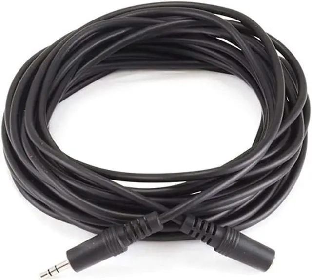 Alt view image 4 of 11 - Monoprice Stereo Extension Cable - 25 Feet - Black | 3.5mm Plug/Jack Male/Female
