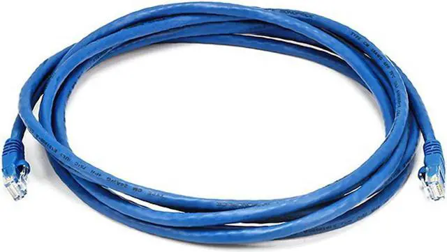 Alt view image 3 of 20 - Monoprice Cat6 Ethernet Patch Cable - 10 Feet - Blue | Network Internet Cord - RJ45, Stranded, 550Mhz, UTP, Pure Bare Copper Wire, 24AWG