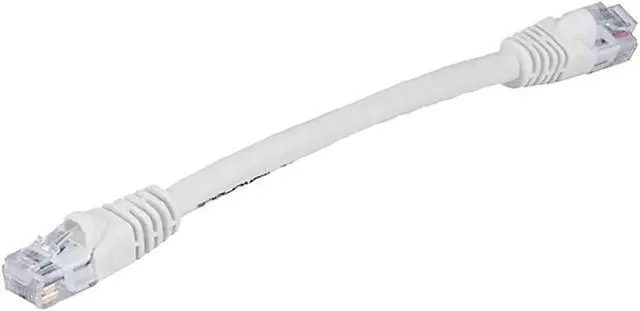 Alt view image 6 of 15 - Monoprice Cat6 Ethernet Patch Cable - 0.5 Feet - White | Network Internet Cord - RJ45, Stranded, 550Mhz, UTP, Pure Bare Copper Wire, 24AWG