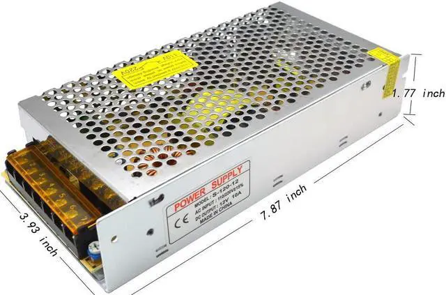 Alt view image 4 of 5 - P 110/220V to DC 12V 10A 120W Switch Power Supply Driver Power Transformer for CCTV Camera Security System LED Strip Light(12V 10A)