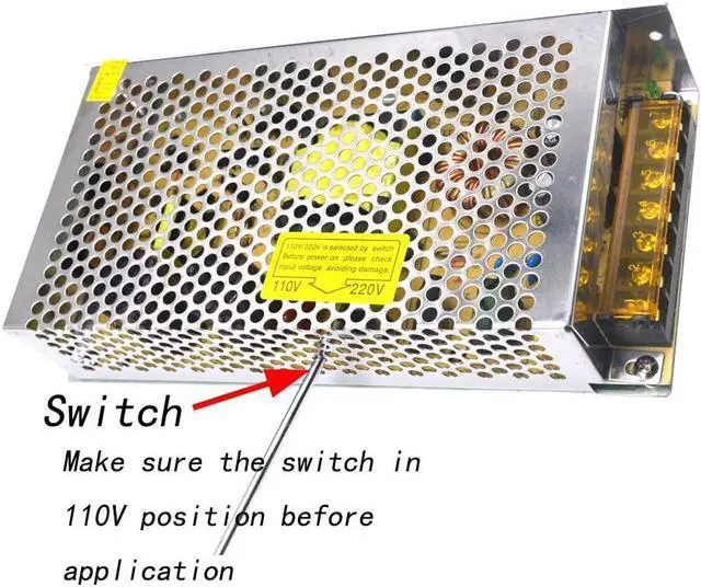 Alt view image 5 of 5 - P 110/220V to DC 12V 10A 120W Switch Power Supply Driver Power Transformer for CCTV Camera Security System LED Strip Light(12V 10A)