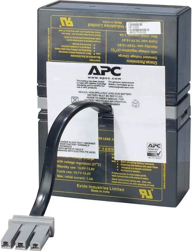 Alt view image 5 of 6 - APC UPS 1500VA UPS Battery Backup and Surge Protector, BX1500M Backup Battery Power Supply, AVR & UPS Battery Replacement, RBC32, for APC Back-UPS Models BR1000, BX1000, BN1050, BN1250