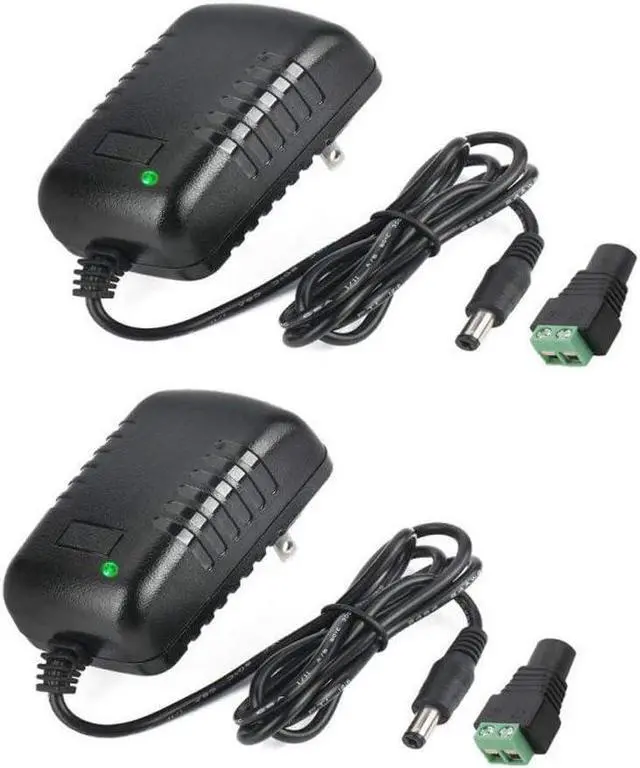Main image of AC Adapter, YIFENG 12V / 2A AC DC Switching Power Supply Adapter(Input 100-240V, Output 12V 2A) with DC Connector Gift