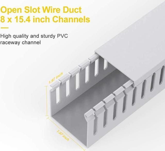 Raceway Duct, Base & Lid, 1.47  (H) x 2.75  (W) x 10 ft (L), Grey