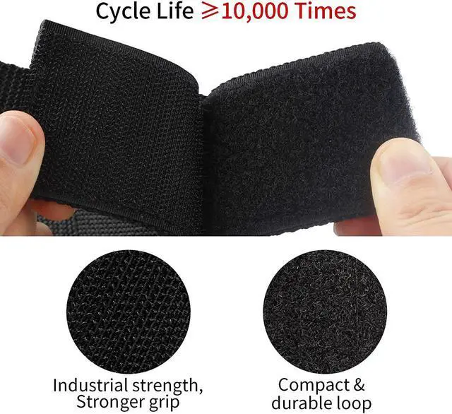 Alt view image 5 of 6 - LuBanSir 3 Pack Extension Cord Organizer, 17" Portable Hook and Loop Storage Straps with Grommet Fit Extension Cords, Cables, Ropes, Garden Water Hoses Carrying and Hanging