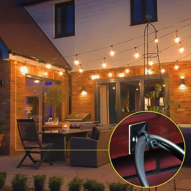 Alt view image 7 of 7 - 3/4 Strong Back-Glue Self Adhesive Black Cable Zip Tie Mounts 100pcs with 8 Zip Ties Screws UV Protection Outdoor Sticky Wire Fasteners Cable Clips Management Anchors Organizer Holders Squares