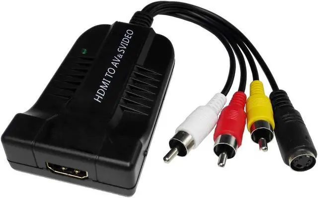 Alt view image 5 of 6 - 3RCA AV CVBS Composite & S-Video R/L Audio to HDMI Converter Adapter Support 720P/1080P for PS2 PS3 NES SNES Nintendo 64 HDTV