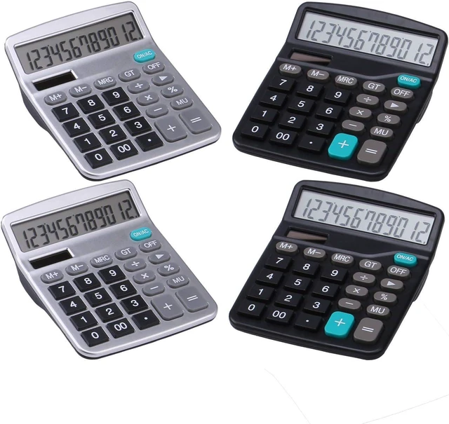Main image of Lichamp Desk Calculators with Big Buttons and Large Display, 4 Bulk Pack
