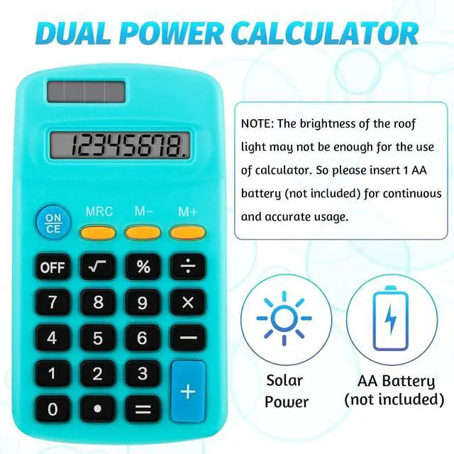 Alt view image 3 of 7 - 36 Pieces Operation Pocket Size Student Function Calculator Mini Colorful Basic Solar Battery Calculator Bulk for Student School Home Office Desktop Accounting Tools