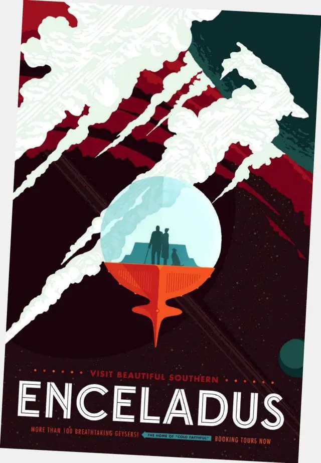 Main image of Nasa Travel Poster Art Poster 24"x36" 24x36 Enceladus