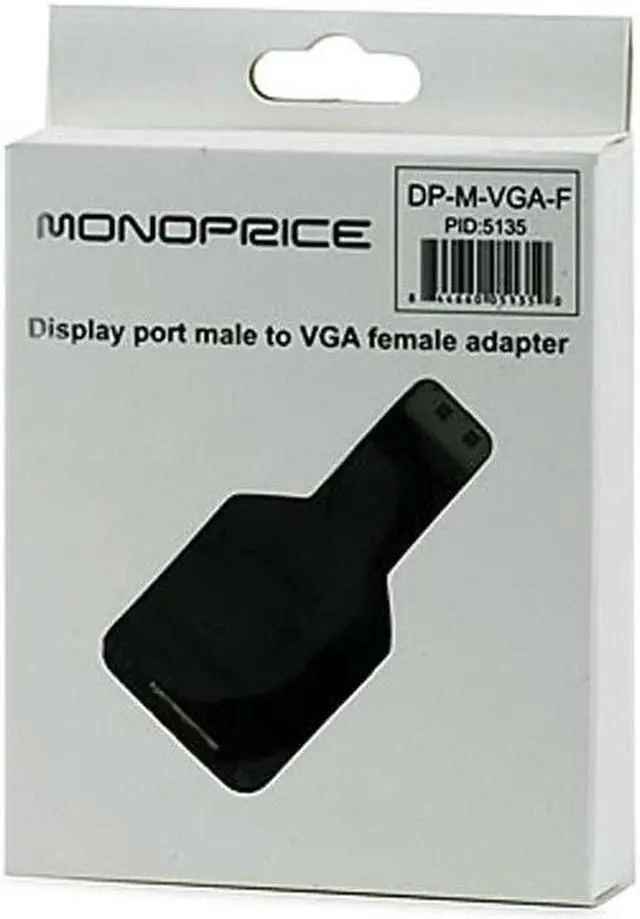 Alt view image 4 of 6 - Monoprice DisplayPort Male to VGA Female Active Adapter