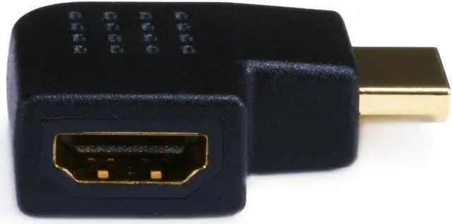 Alt view image 5 of 10 - Monoprice HDMI Right Angle Port Saver Adapter (Male to Female) | 270 Degree, Vertical Flat Right