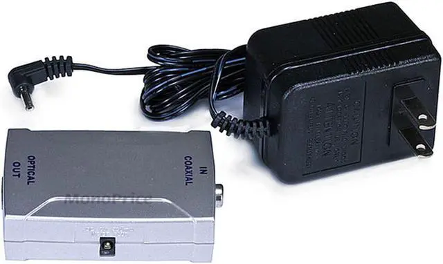 Alt view image 3 of 6 - Monoprice Digital Coaxial (RCA) to S/PDIF (Toslink) Digital Optical Audio Converter