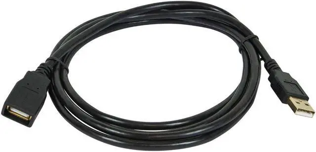 Alt view image 6 of 18 - Monoprice USB 2.0 Extension Cable - 6 Feet - Black | Type-A Male to USB Type-A Female, 28/24AWG, Gold Plated Connectors