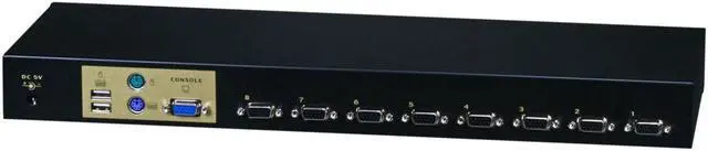 Alt view image 2 of 6 - Monoprice USB PS2 Combo KVM Switch With Cable |  8-Port, Retail, Hot-Pluggable