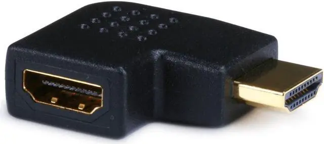 Alt view image 4 of 10 - Monoprice HDMI Right Angle Port Saver Adapter (Male to Female) | 270 Degree, Vertical Flat Right
