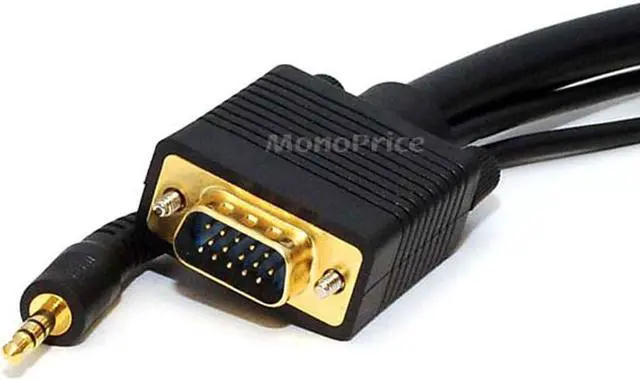 Alt view image 6 of 13 - Monoprice 100Ft Super Vga Hd15 M/M Cable W/ Stereo Audio And Triple Shielding