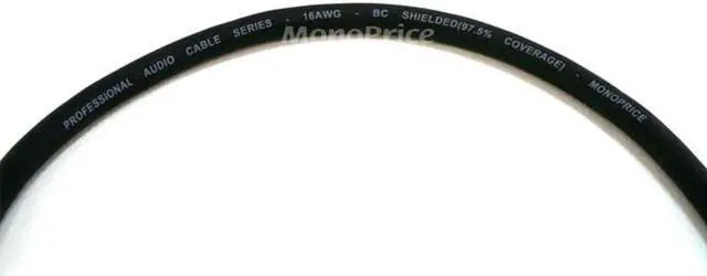 Alt view image 3 of 6 - Monoprice Premier Series 1/4 Inch (TRS) Male to Male Cable Cord - 35 Feet- Black 16AWG (Gold Plated)