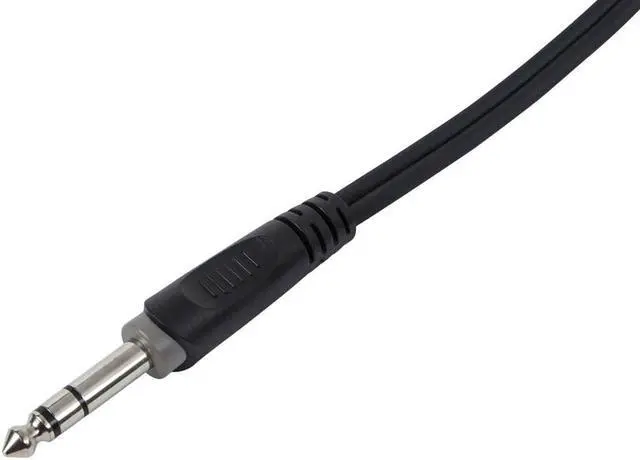 Alt view image 4 of 6 - Monoprice 1/4 Inch TRS Male to two 1/4 Inch TS Male Insert Cable Cord - 10 Feet - Black
