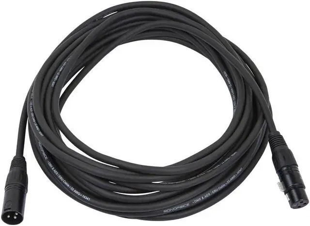 Alt view image 3 of 11 - Monoprice 20-foot (6 meter) 3-pin DMX Lighting & AES/EBU Cable