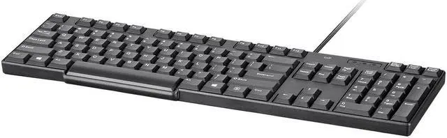 Alt view image 4 of 10 - Monoprice USB Keyboard - Black, Spill Resistant Membrane, Comfortable, Standard Layout - Workstream Collection
