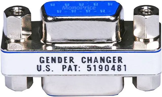 Alt view image 3 of 10 - Monoprice DB9 Female/Female Mini Gender Changer