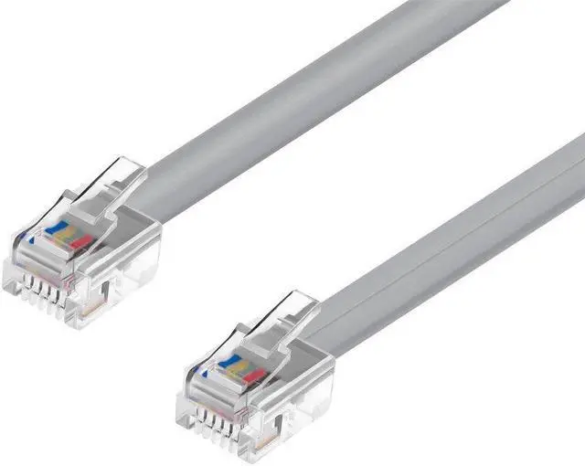 Main image of Monoprice Landline Telephone Cable - 7 Feet - RJ12(6P6C) Reverse for Voice