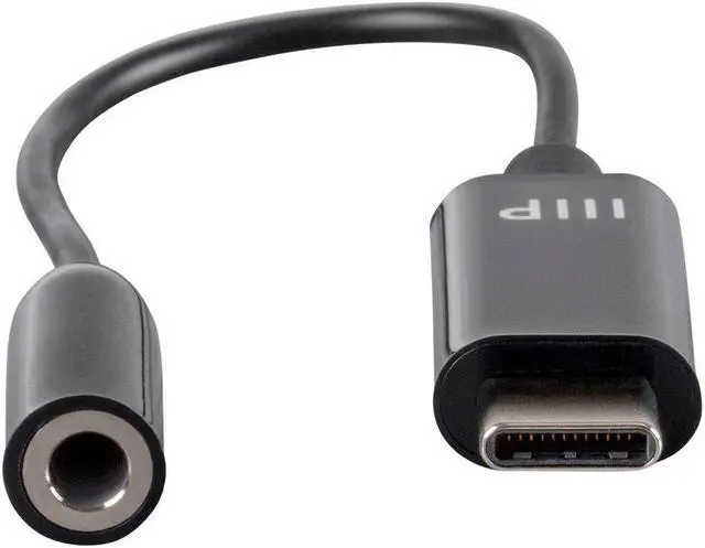 Alt view image 4 of 7 - Monoprice USB-C to 3.5mm Audio Auxiliary Adapter - Black Ideal For Smartphones, Androids, LG, HTC