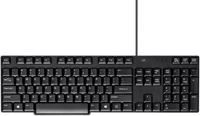 Alt view image 2 of 10 - Monoprice USB Keyboard - Black, Spill Resistant Membrane, Comfortable, Standard Layout - Workstream Collection