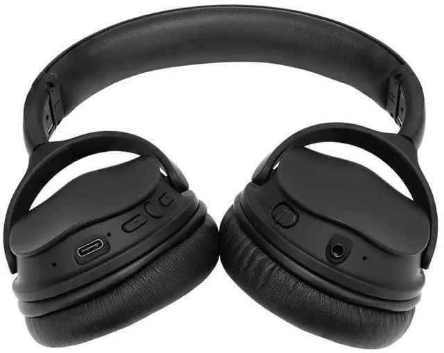 Alt view image 7 of 20 - Monoprice BT-300ANC Bluetooth Wireless Over Ear Headphones with Active Noise Cancelling (ANC) and Qualcomm aptX Audio - Black