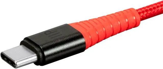 Alt view image 3 of 6 - Monoprice Nylon Braided USB C to USB A 2.0 Cable - 1.5 Feet - Red | Type C, Durable, Fast Charge for Samsung Galaxy S10/ Note 8, LG V20 and - AtlasFlex Series