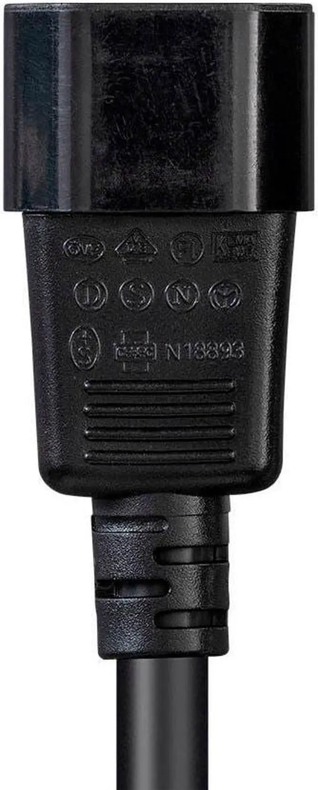 Alt view image 5 of 7 - Monoprice 3-Prong Extension Cord - 12 Feet - Black, IEC 60320 C14 to IEC 60320 C13, 14AWG, 15A, For Powering Computers, Monitors, etc