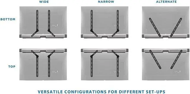 Alt view image 2 of 8 - Monoprice Universal Soundbar Bracket With Adjustable Arms, Fits Displays 23in to 65in, Soundbars Up to 33lbs