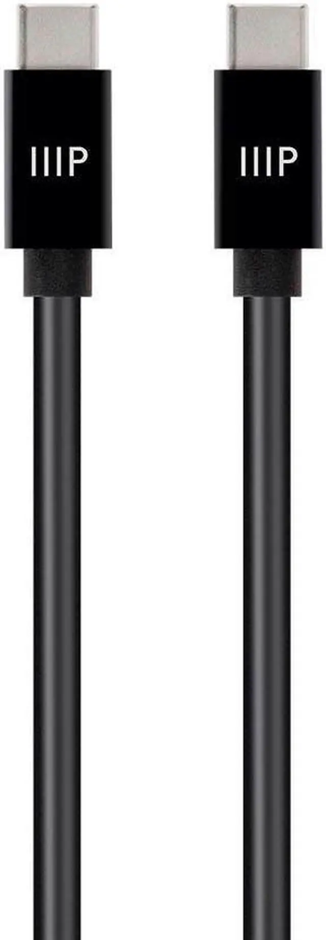 Main image of Monoprice TPE Jacketed USB C to USB A 2.0 Cable - 6 Feet - Black | Fast Charging, High Speed, Up to 3A/60W, Type C, Compatible with iPad / Samsung Galaxy and More - Select Series