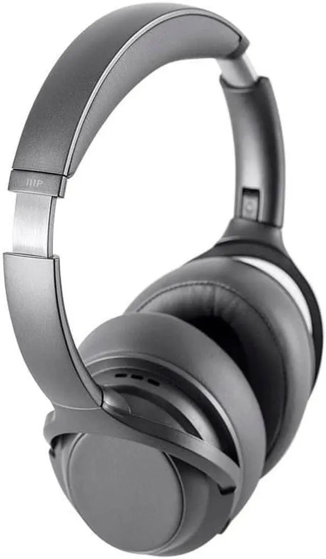 Alt view image 6 of 15 - Monoprice BT-600ANC Bluetooth Over Ear Headphones with Active Noise Cancelling (ANC), Qualcomm aptX HD Audio, AAC, Touch Controls, 40hr Playtime