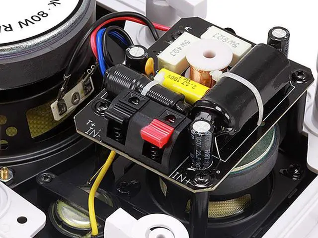 Alt view image 6 of 6 - Monoprice 3-Way Aramid Fiber In-Wall Speakers - 6.5 Inch (Pair) Titanium Silk Dome Tweeters - Caliber Series