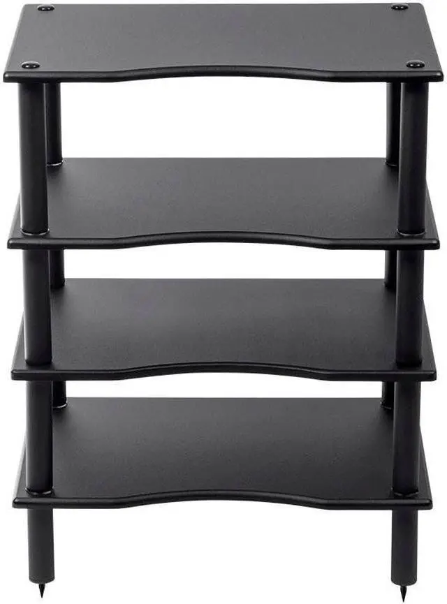 Alt view image 6 of 6 - Monolith 4 Tier/Shelf Audio Stand - Black | Open Air Storage, Modular Design, Sturdy, Compatible With Bose, Polk, Sony, Yamaha, Pioneer and others