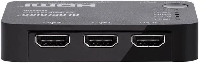 Alt view image 5 of 6 - Monoprice Blackbird 4K 5x1 HDMI 2.0 Switch, HDR, HDR10, 18G, HDCP 2.2, Dolby Vision, 4K@60Hz, Hybrid Log-Gamma, 5 Inputs 1 Output, With IR Controler