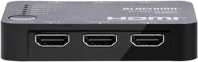 Alt view image 2 of 6 - Monoprice Blackbird 4K 5x1 HDMI 2.0 Switch, HDR, HDR10, 18G, HDCP 2.2, Dolby Vision, 4K@60Hz, Hybrid Log-Gamma, 5 Inputs 1 Output, With IR Controler