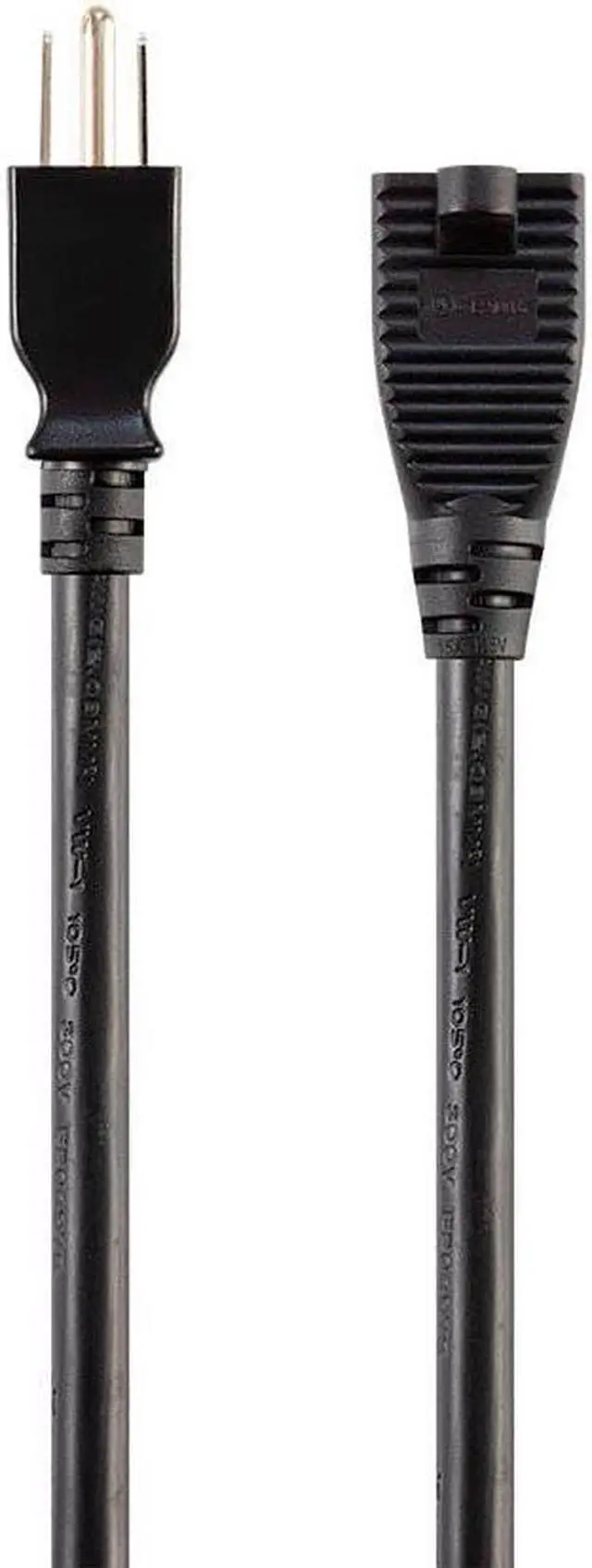 Main image of Monoprice Extension Cord - 50 Feet - Black | Outdoor NEMA 5-15P to NEMA 5-15R, 14AWG, 15A, 125V, 3-Prong, For Powering Computers, Monitors, and Network Devices