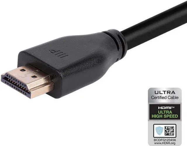 Alt view image 3 of 8 - Monoprice 8K HDMI 2.1 Cable - 15 Feet - Black | Certified Ultra High Speed, 8k@60Hz, 48Gbps, Compatible With Sony PS5 / PS5 Digital Edition / Xbox Series X & Series S and More