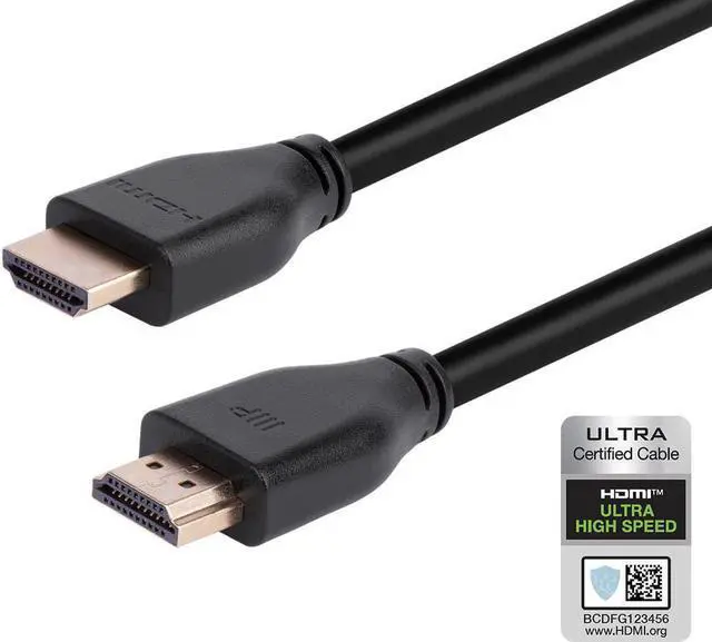 Alt view image 2 of 8 - Monoprice 8K HDMI 2.1 Cable - 15 Feet - Black | Certified Ultra High Speed, 8k@60Hz, 48Gbps, Compatible With Sony PS5 / PS5 Digital Edition / Xbox Series X & Series S and More