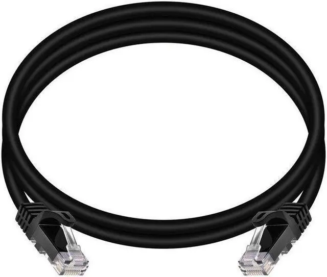 Alt view image 4 of 6 - Monoprice Cat6 Ethernet Patch Cable - 5 Feet - Black (12-Pack) Snagless RJ45, 550MHz, UTP, Pure Bare Copper Wire, 24AWG - FLEXboot Series