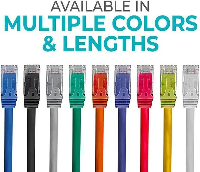 Alt view image 3 of 8 - Monoprice Cat6 Ethernet Patch Cable - 3 Feet - Blue (12-Pack) Snagless RJ45, 550MHz, UTP, Pure Bare Copper Wire, 24AWG - FLEXboot Series