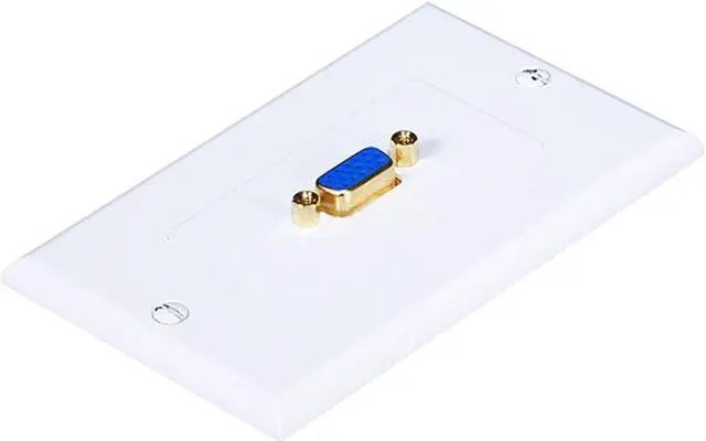 Main image of Monoprice 1-Port SVGA Coupler Female/Female Wall Plate - Gold Plated