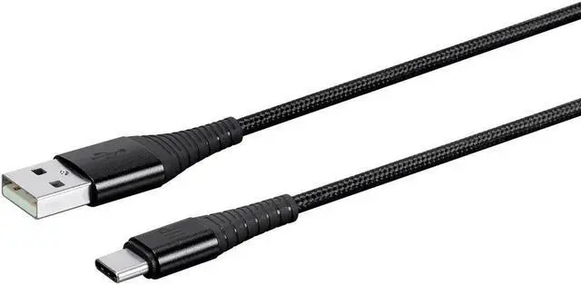 Alt view image 3 of 6 - Monoprice Nylon Braided USB C to USB A 2.0 Cable - 3 Pack (1.5ft, 3ft, 6ft) - Black | Type C, Durable, Fast Charge for Samsung Galaxy S10/ Note 8, LG V20 and - AtlasFlex Series